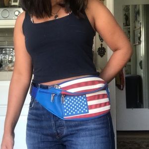 Vintage American Flag fanny pack
